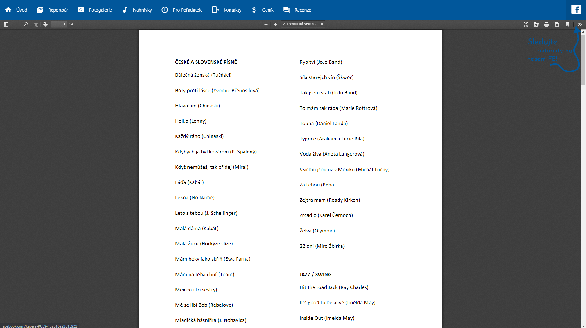 Obrázek projektu Kapela Puls - Sára Hýžová